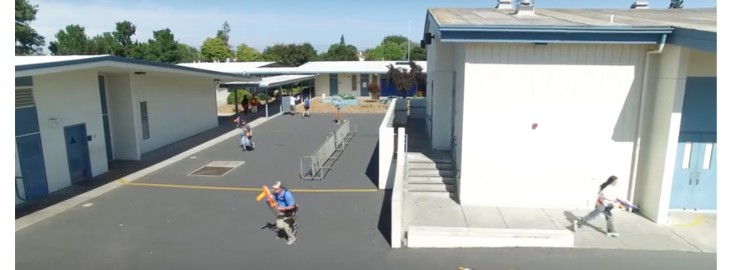 Nerf Battle From Drone POV