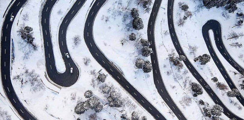 Windy Road from Drone